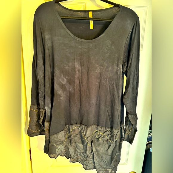 Steel Pony black distressed Shirt with fun accents size small - Picture 5 of 6